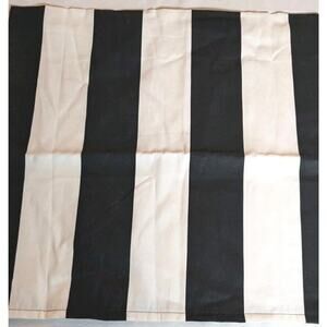 1 IKEA 20" Vargyllen Pillow Cover Black & White Wide Stripe New Zip On